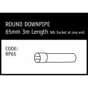 Marley Round Downpipe 65mm 3m Length - RP65